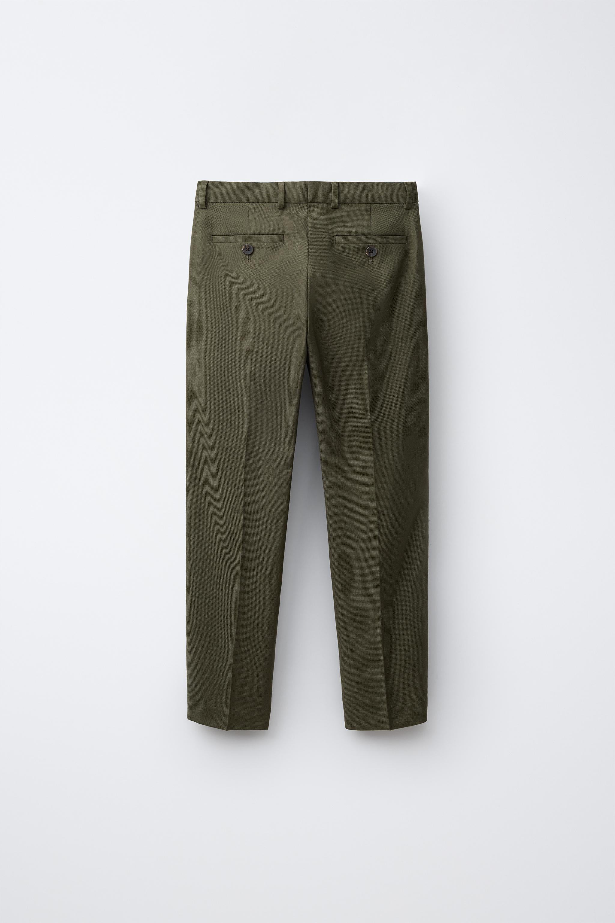 COTTON LINEN BLEND SUIT PANTS